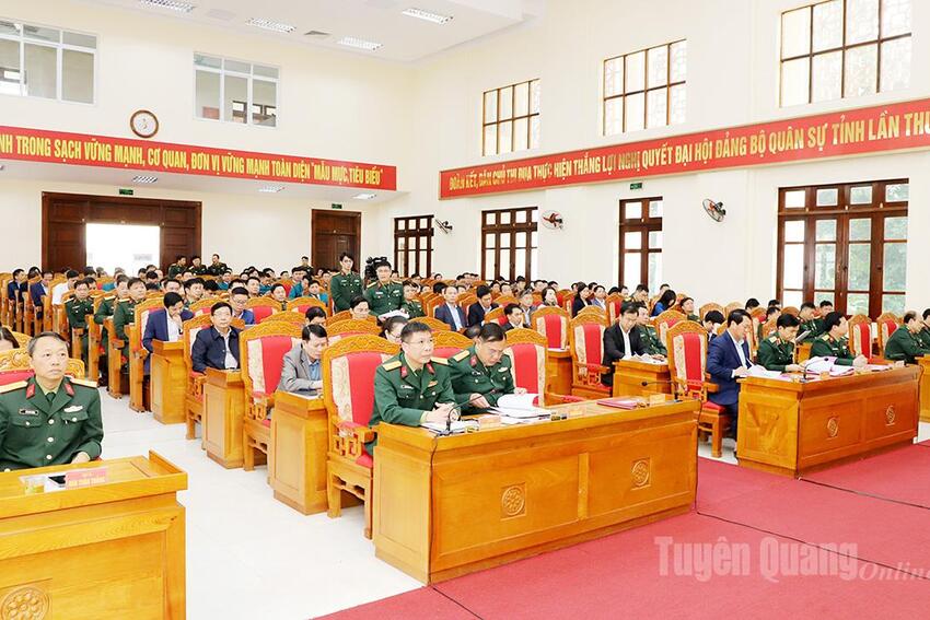 Thực hiện nhiệm vụ quân sự, quốc phòng với tinh thần tất cả các chỉ tiêu, mục tiêu phải hoàn thành ở mức cao