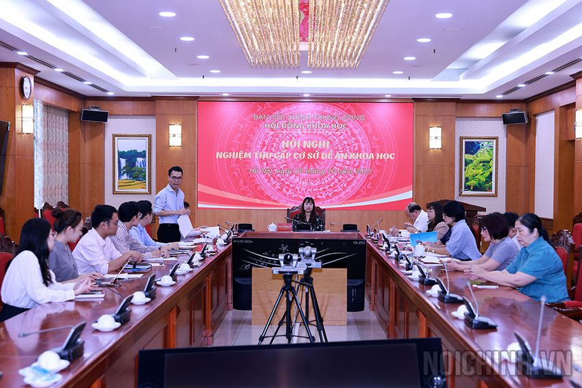 Ban Nội chính Trung ương: Nghiệm thu cấp cơ sở đề án khoa học