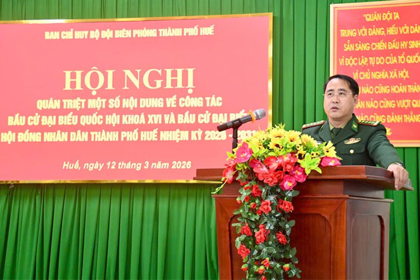 Ban Chỉ huy Bộ đội Biên phòng thành phố tổ chức quán triệt nhiệm vụ tham gia bầu cử