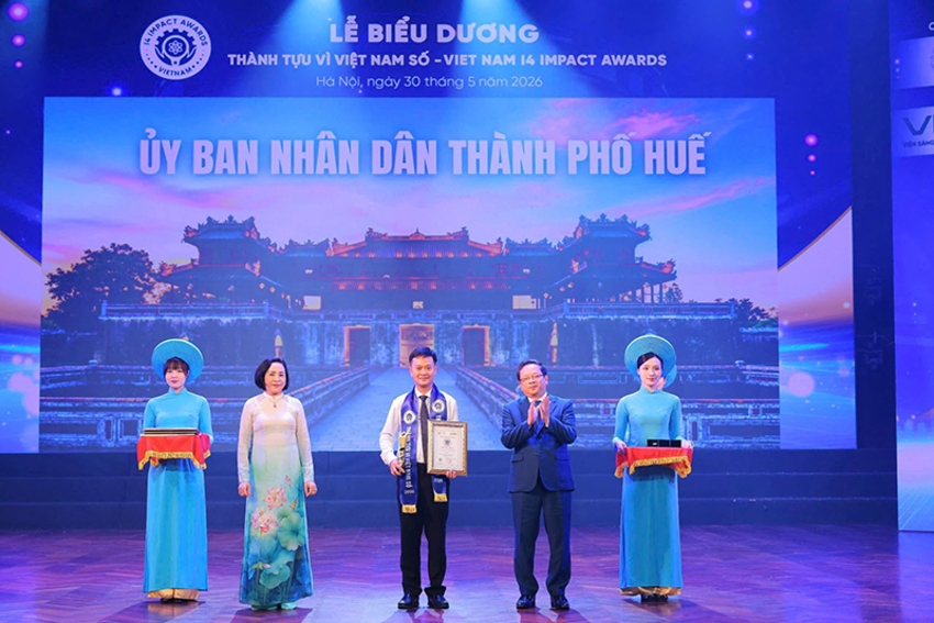 Thành phố Huế được vinh danh tại Vietnam I4 Impact Awards 2026