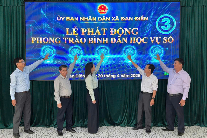 Xã Đan Điền: Tạo chuyển biến mạnh mẽ trong thực hiện Nghị quyết số 57-NQ/TW, thúc đẩy chuyển đổi số toàn diện