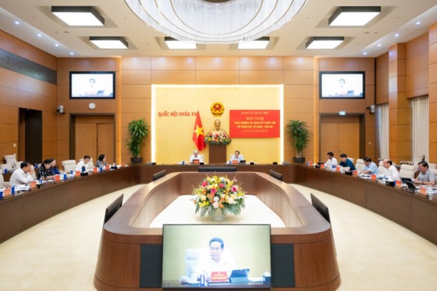 Bí thư Đảng ủy Quốc hội, Chủ tịch Quốc hội Trần Thanh Mẫn chủ trì Hội nghị về sắp xếp bộ máy và công tác cán bộ