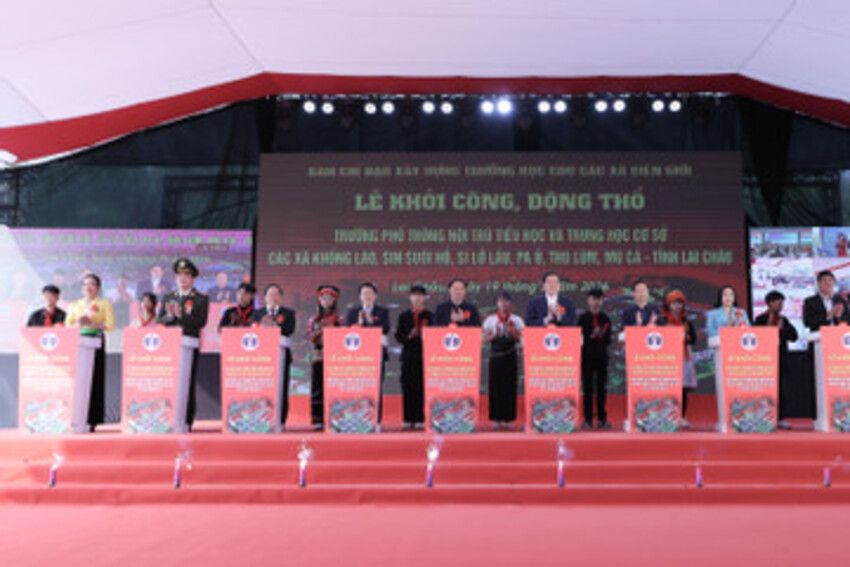 Lai Châu khởi công xây dựng 6 trường phổ thông nội trú