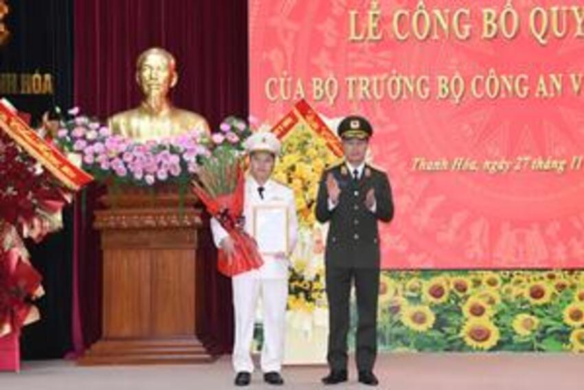 Thanh Hoá: Công bố quyết định bổ nhiệm Phó Giám đốc Công an tỉnh