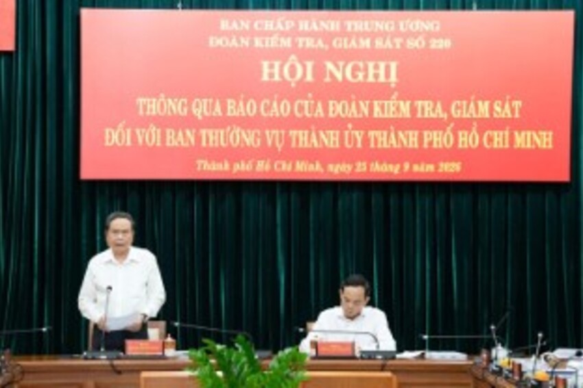 Thông qua dự thảo Báo cáo kết quả kiểm tra, giám sát (đợt 3) đối với Ban Thường vụ Thành ủy Thành phố Hồ Chí Minh