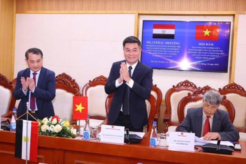 Thanh tra Chính phủ hội đàm với Đoàn đại biểu cấp cao Cơ quan Giám sát Hành chính Ai Cập