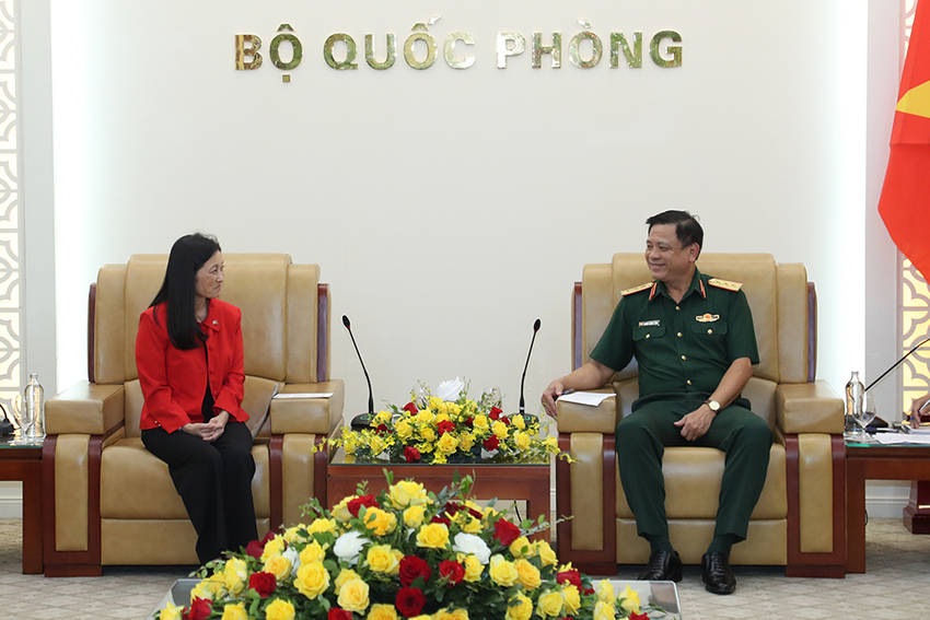 Thượng tướng Nguyễn Trường Thắng tiếp Đại sứ đặc mệnh toàn quyền Hợp chúng quốc Hoa Kỳ tại Việt Nam