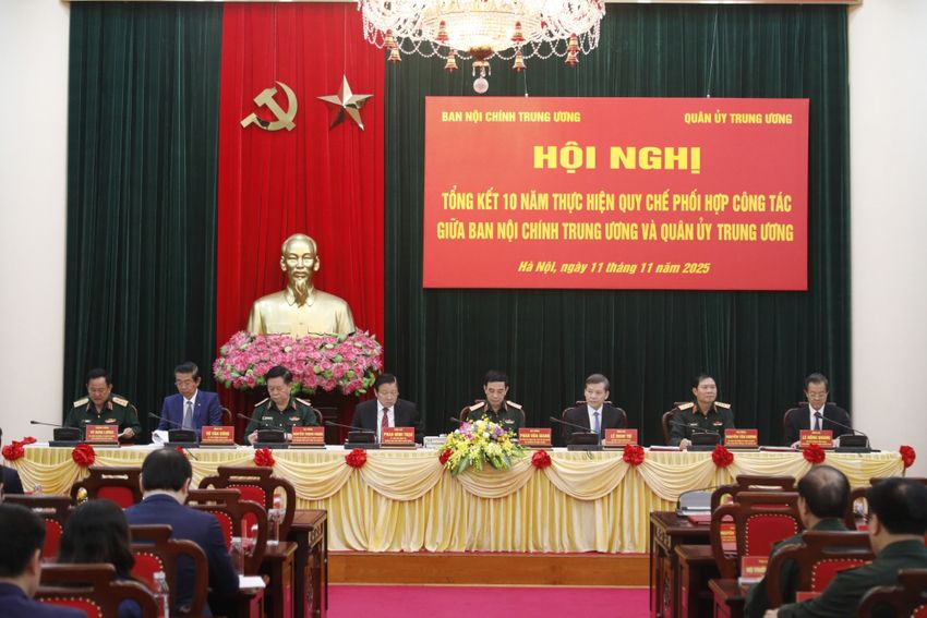 Hội nghị tổng kết 10 năm thực hiện quy chế phối hợp công tác giữa Ban Nội chính Trung ương và Quân ủy Trung ương