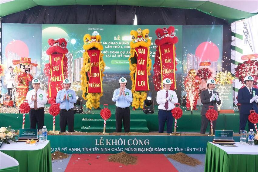 Tây Ninh khởi công dự án Khu nhà ở xã hội Mỹ Hạnh chào mừng Đại hội Đảng bộ tỉnh