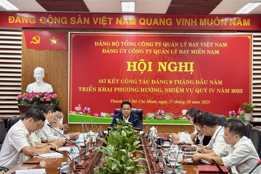 Đảng ủy Công ty Quản lý bay miền Nam tổ chức hội nghị sơ kết công tác 9 tháng năm 2025