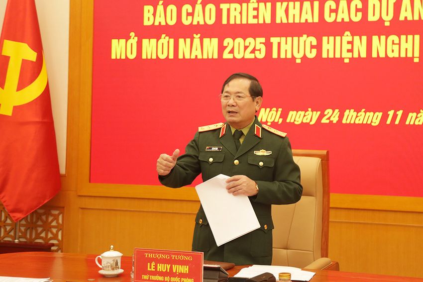 Thượng tướng Lê Huy Vịnh chủ trì Hội nghị Báo cáo tình hình triển khai các dự án chuyển đổi số mở mới thực hiện Nghị quyết 57