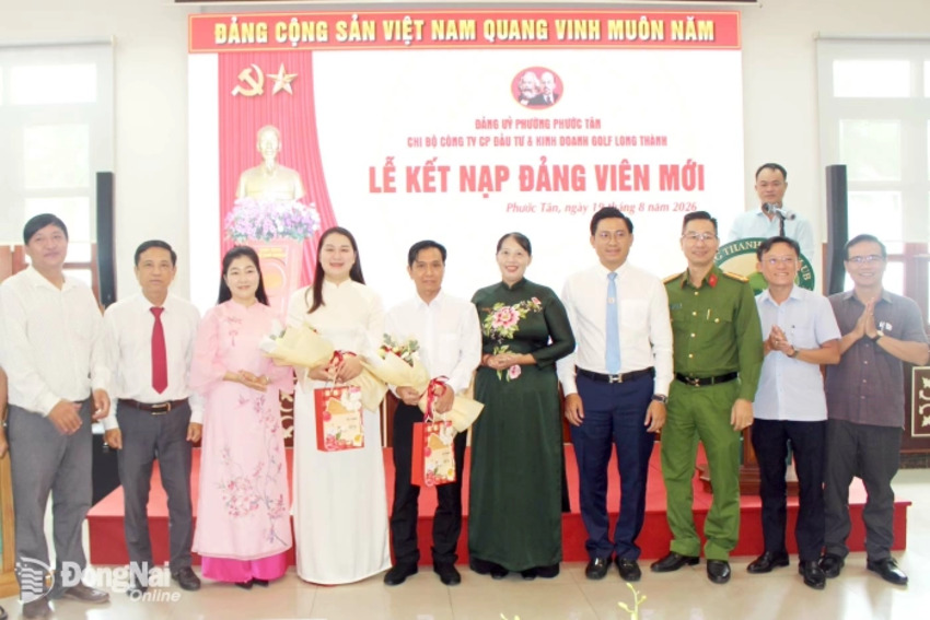 Chi bộ Công ty Golf Long Thành kết nạp 2 đảng viên mới