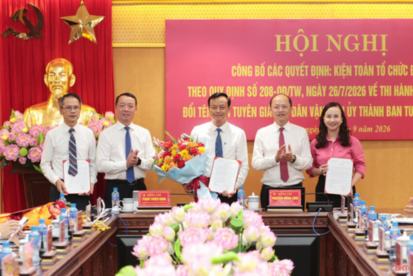 Hà Tĩnh kiện toàn tổ chức Đảng, thành lập các Đảng bộ trực thuộc Tỉnh ủy