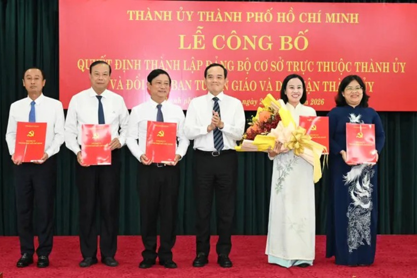 Công bố các quyết định thành lập Đảng bộ cơ sở trực thuộc Thành ủy TPHCM