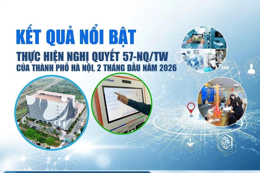 Kết quả nổi bật thực hiện Nghị quyết 57-NQ/TW của Hà Nội 2 tháng đầu năm 2026