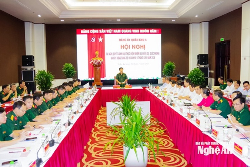 Đảng ủy Quân khu 4 xác định 9 nhóm nhiệm vụ trọng tâm 6 tháng cuối năm 2026