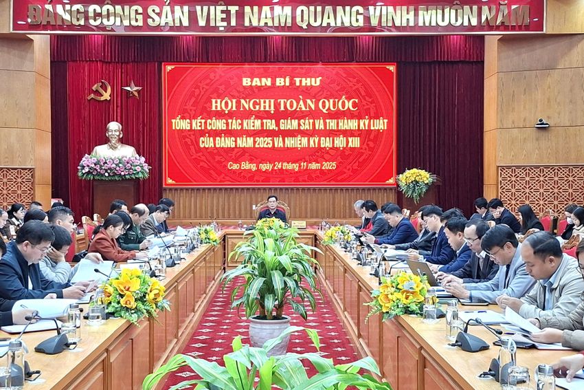 Hội nghị toàn quốc tổng kết công tác kiểm tra, giám sát và thi hành kỷ luật của Đảng năm 2025 và nhiệm kỳ Đại hội XIII
