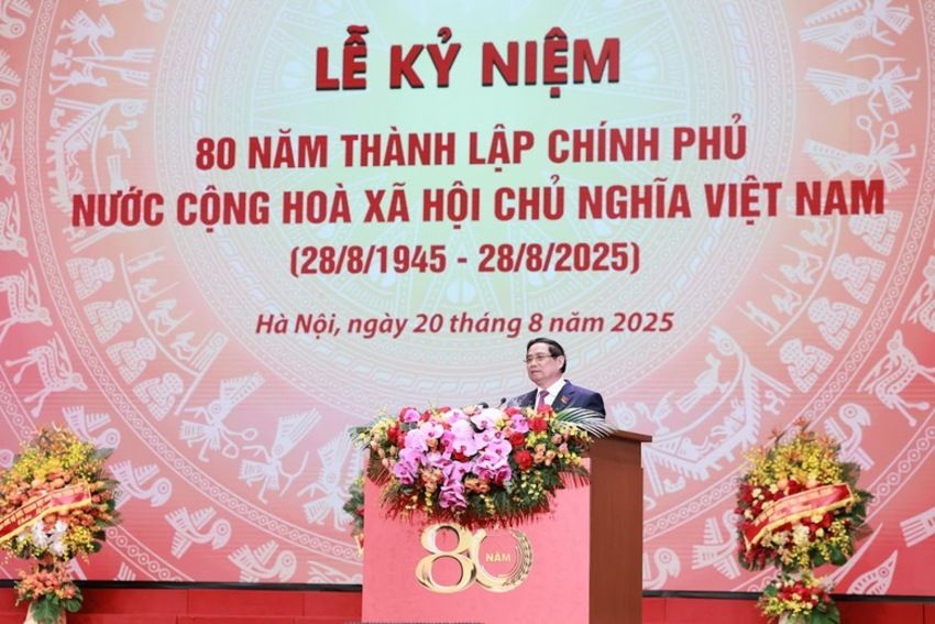 Diễn văn kỷ niệm 80 năm thành lập Chính phủ do Thủ tướng Phạm Minh Chính trình bày