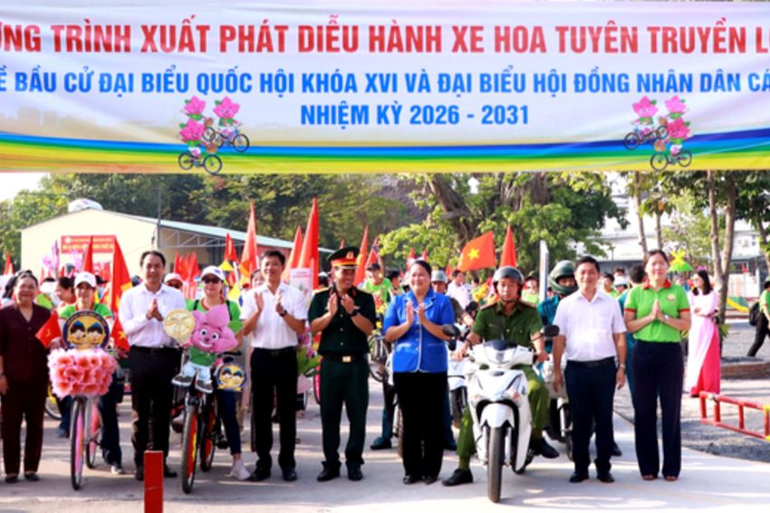 Phường Bình Trưng: Diễu hành 150 xe hoa tuyên truyền bầu cử