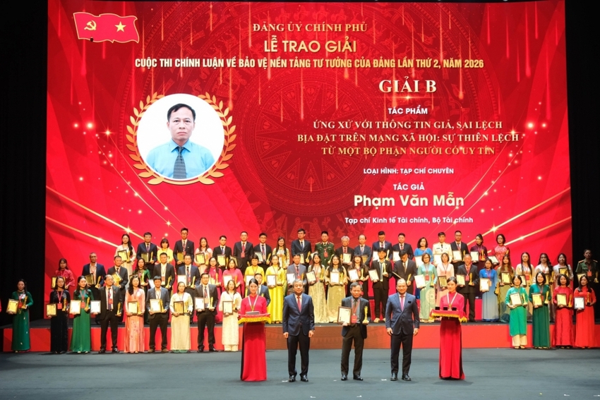 Tạp chí Kinh tế - Tài chính đoạt 2 giải tại Cuộc thi chính luận bảo vệ nền tảng tư tưởng của Đảng