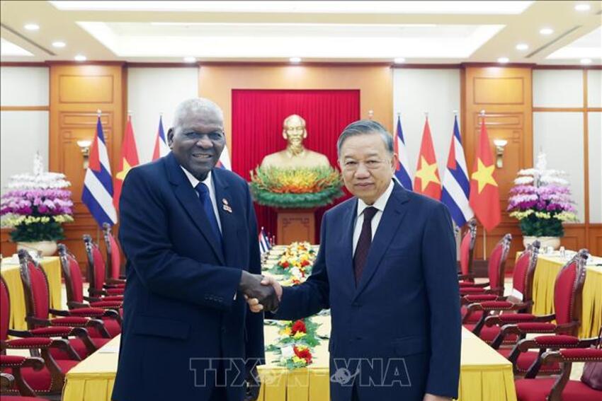 Tổng Bí thư Tô Lâm tiếp Chủ tịch Quốc hội, Chủ tịch Hội đồng Nhà nước Cuba