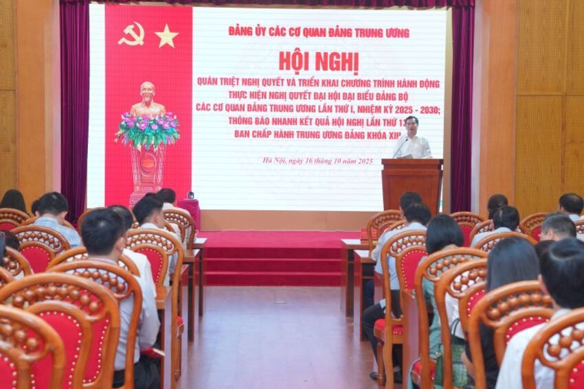 Đảng ủy các cơ quan Đảng Trung ương quán triệt Nghị quyết và Chương trình hành động