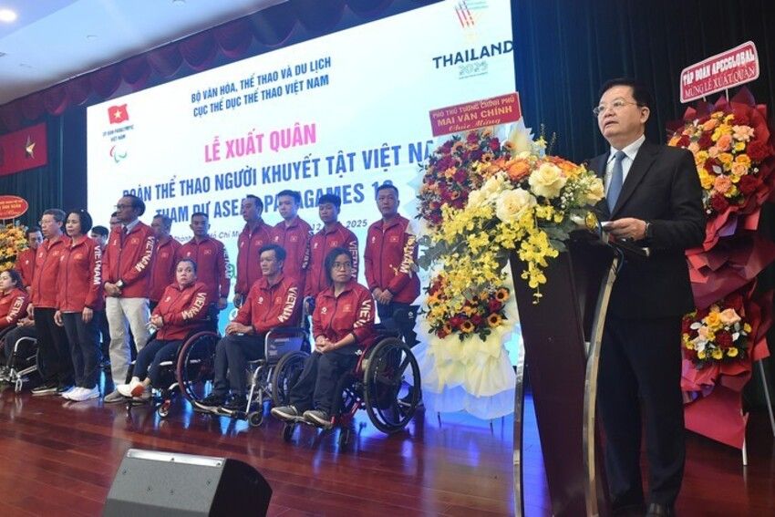 Lễ xuất quân của Đoàn Thể thao người khuyết tật Việt Nam tham dự ASEAN Para Games 13