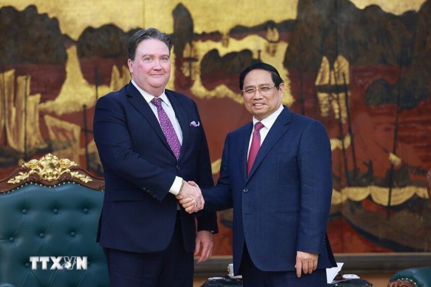 Thủ tướng Phạm Minh Chính tiếp Đại sứ Hoa Kỳ tại Việt Nam Marc Knapper