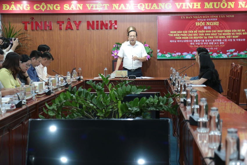 Tháo gỡ vướng mắc, đẩy nhanh tiến độ dự án phân loại rác tại nguồn tại Tây Ninh