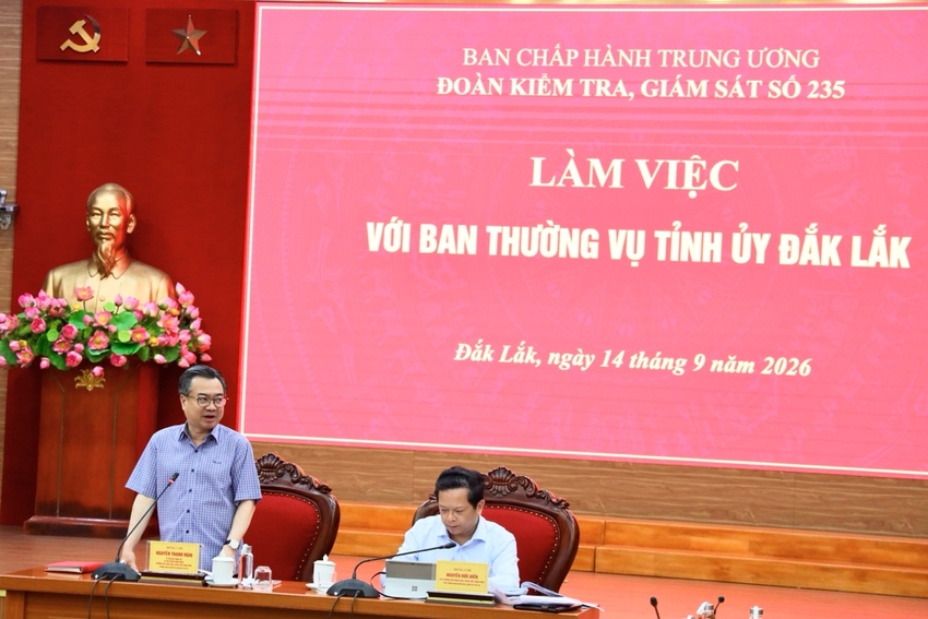 Thông qua dự thảo báo cáo kết quả kiểm tra, giám sát (đợt 3) đối với Ban Thường vụ Tỉnh ủy Đắk Lắk
