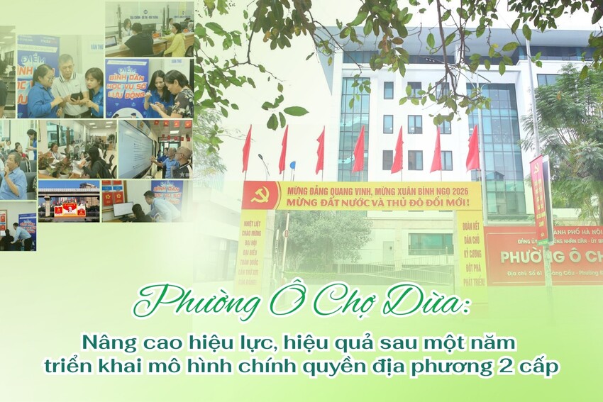 [Megastory] Phường Ô Chợ Dừa: Nâng cao hiệu lực, hiệu quả sau một năm triển khai mô hình chính quyền địa phương 2 cấp