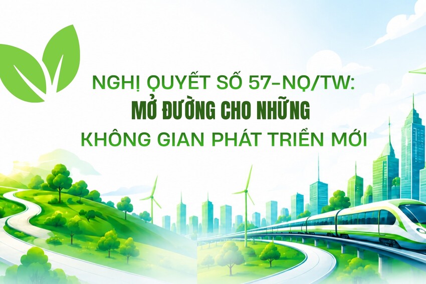 [Infographic] Nghị quyết số 57-NQ/TW: Mở đường cho những không gian phát triển mới