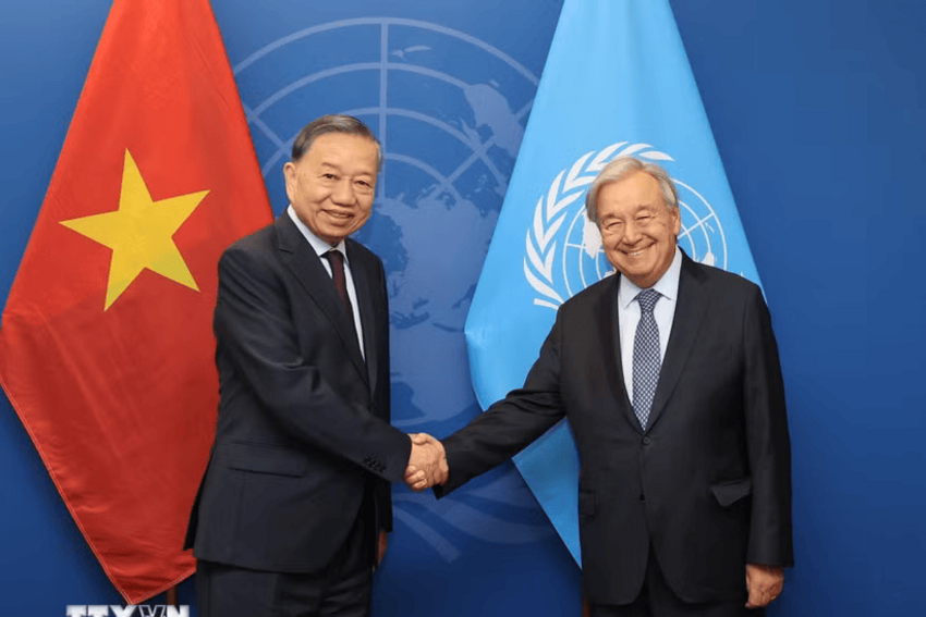 Tổng Bí thư, Chủ tịch nước Tô Lâm gặp Tổng Thư ký Liên hợp quốc António Guterres