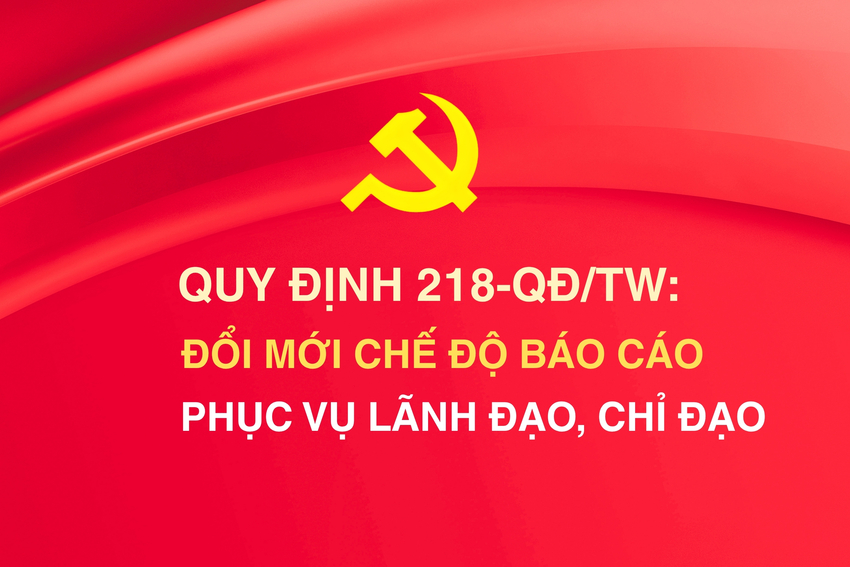 [Infographic] Quy định 218-QĐ/TW: Đổi mới chế độ báo cáo phục vụ lãnh đạo, chỉ đạo