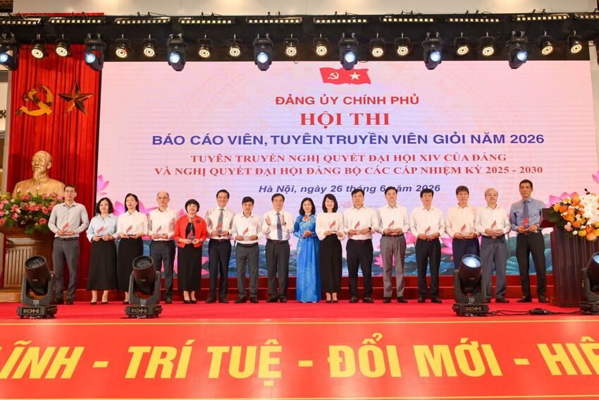 Hội thi báo cáo viên, tuyên truyền viên giỏi Đảng bộ Chính phủ năm 2026