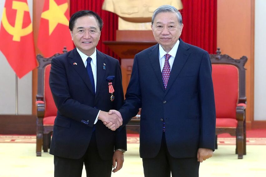 Tổng Bí thư Tô Lâm tiếp Thống đốc tỉnh Kanagawa (Nhật Bản)