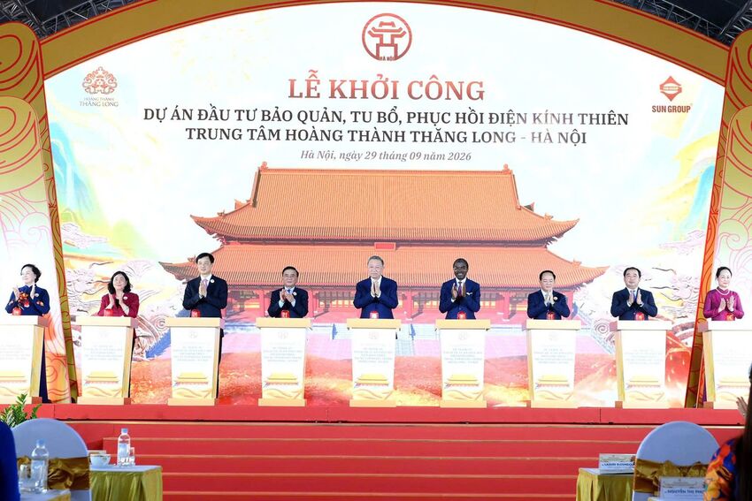 Tổng Bí thư, Chủ tịch nước Tô Lâm dự Lễ khởi công Dự án đầu tư bảo quản, tu bổ, phục hồi Điện Kính Thiên