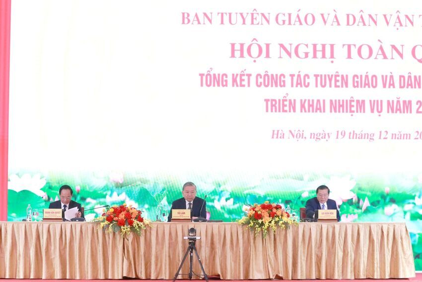 Ảnh: Hội nghị toàn quốc triển khai nhiệm vụ năm 2026 của ngành Tuyên giáo và Dân vận