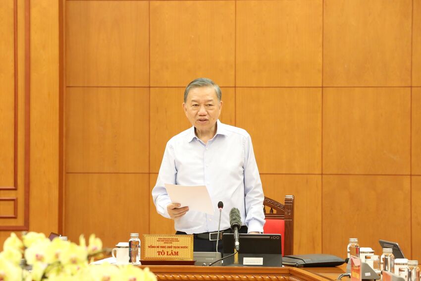 [Ảnh] Tổng Bí thư, Chủ tịch nước làm việc về Đề án tổng kết Nghị quyết số 26-NQ/TW, khóa XII