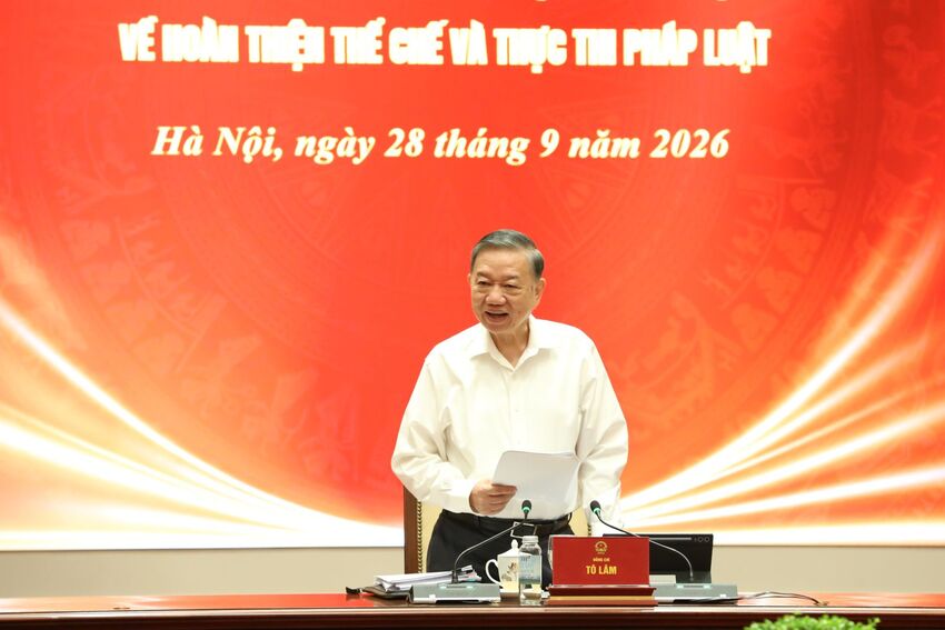 [Ảnh] Tổng Bí thư, Chủ tịch nước Tô Lâm chủ trì phiên họp về hoàn thiện thể chế và thực thi pháp luật