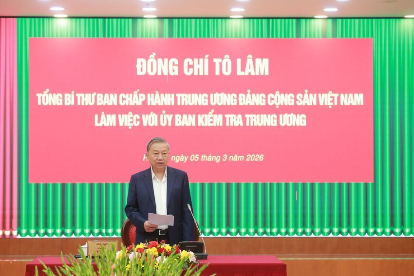 [Ảnh] Tổng Bí thư Tô Lâm làm việc với Ủy ban Kiểm tra Trung ương
