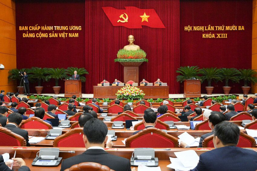 Ảnh: Khai mạc Hội nghị lần thứ 13 Ban Chấp hành Trung ương Đảng (khóa XIII)