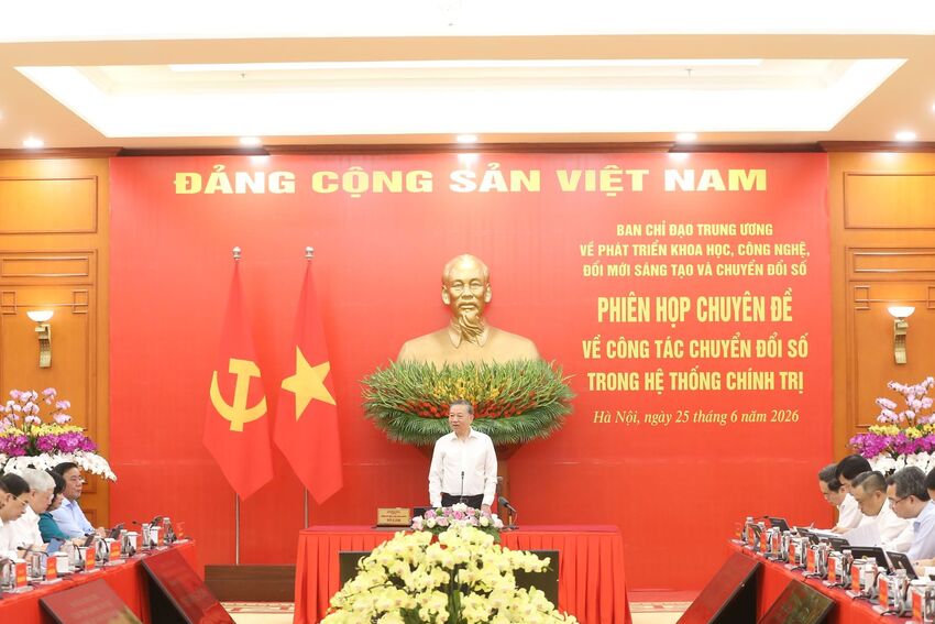 Kết luận của đồng chí Tổng Bí thư, Chủ tịch nước Tô Lâm tại Phiên họp chuyên đề về chuyển đổi số trong hệ thống chính trị
