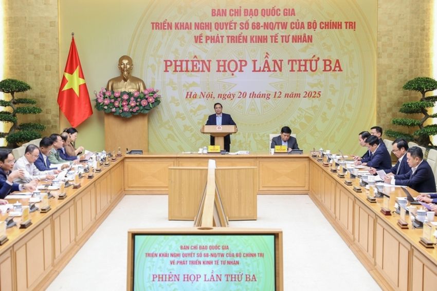 Thủ tướng chủ trì phiên họp lần thứ 3 Ban Chỉ đạo về phát triển kinh tế tư nhân