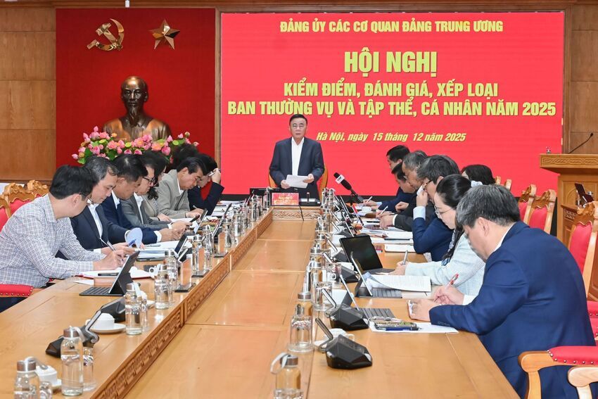 Đảng ủy các cơ quan Đảng Trung ương: Kiểm điểm, đánh giá, xếp loại Ban Thường vụ và tập thể, cá nhân năm 2025