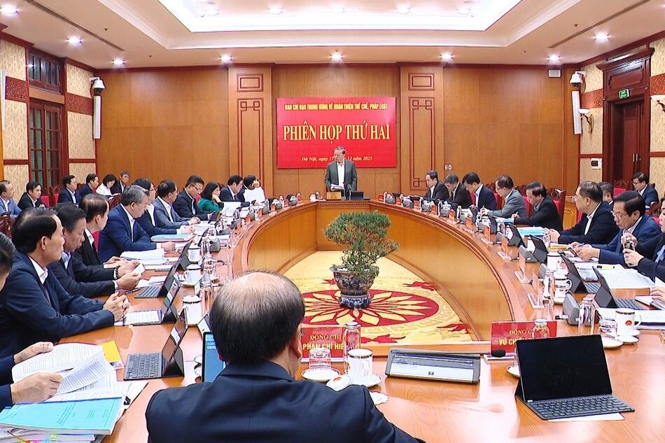 Phiên họp thứ hai, Ban Chỉ đạo Trung ương về hoàn thiện thể chế, pháp luật