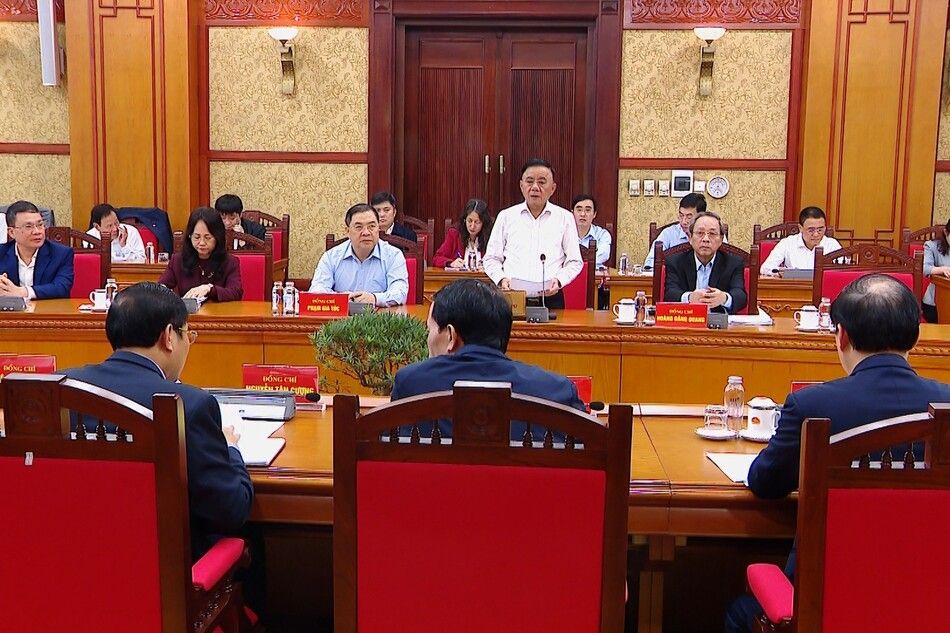 Rà soát tiến độ công tác phục vụ Đại hội đại biểu toàn quốc lần thứ XIV của Đảng