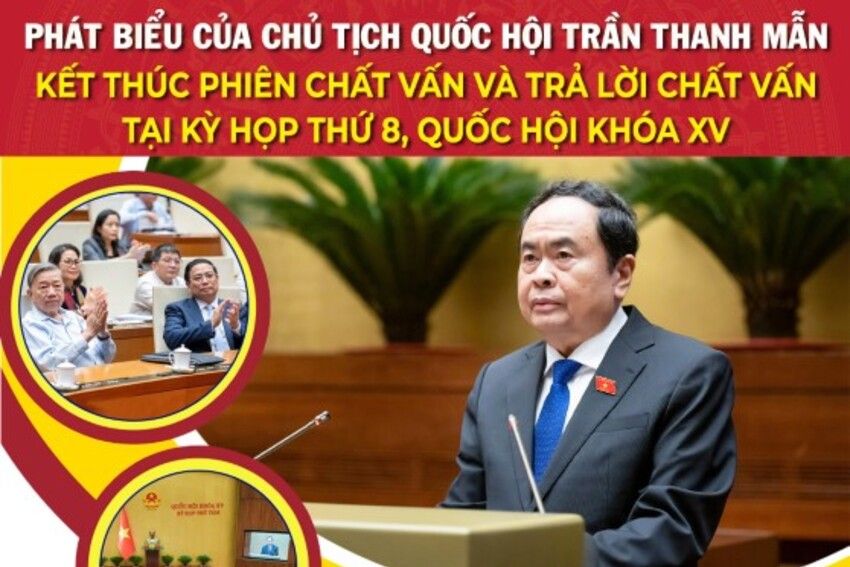 Phát biểu của Chủ tịch Quốc hội Trần Thanh Mẫn kết thúc phiên chất vấn và trả lời chất vấn tại Kỳ họp thứ 8, Quốc hội khóa XV