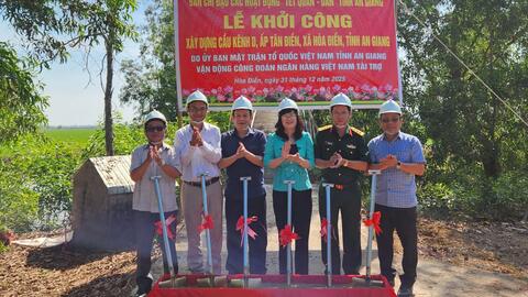 Ủy ban MTTQ Việt Nam tỉnh An Giang khởi công cầu Kênh D