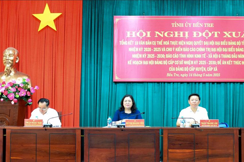 Thông báo kết quả Hội nghị Ban Chấp hành Đảng bộ tỉnh đột xuất tháng 5/2025